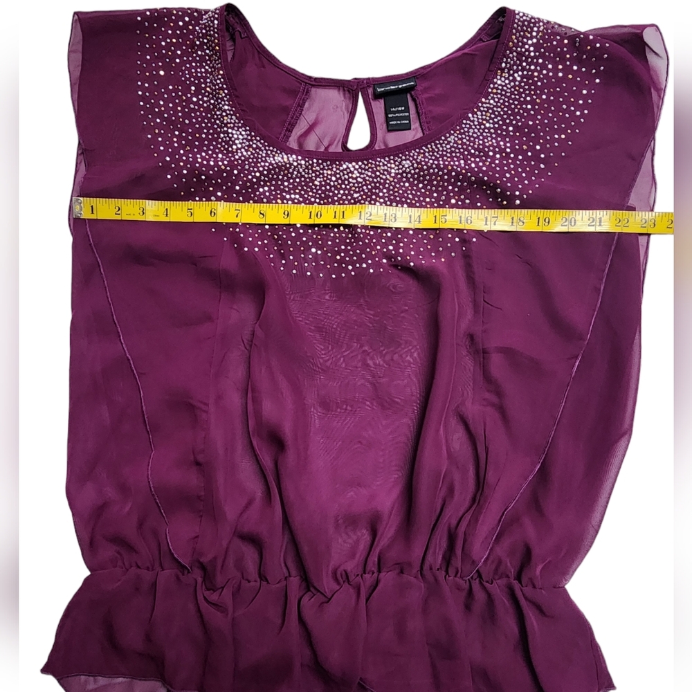 Lane Bryan Sheer Blouse 14/16W - Picture 10 of 11